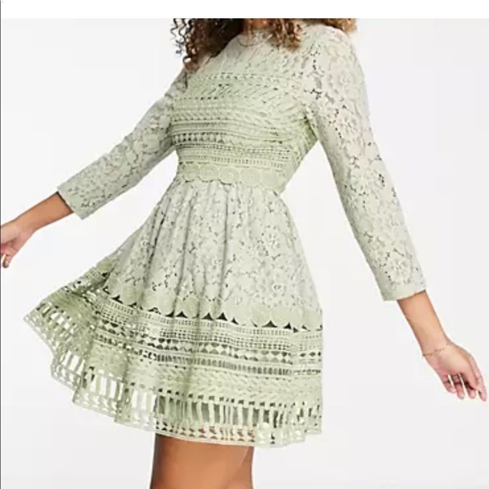ASOS, Premium lace dress with skater shirt